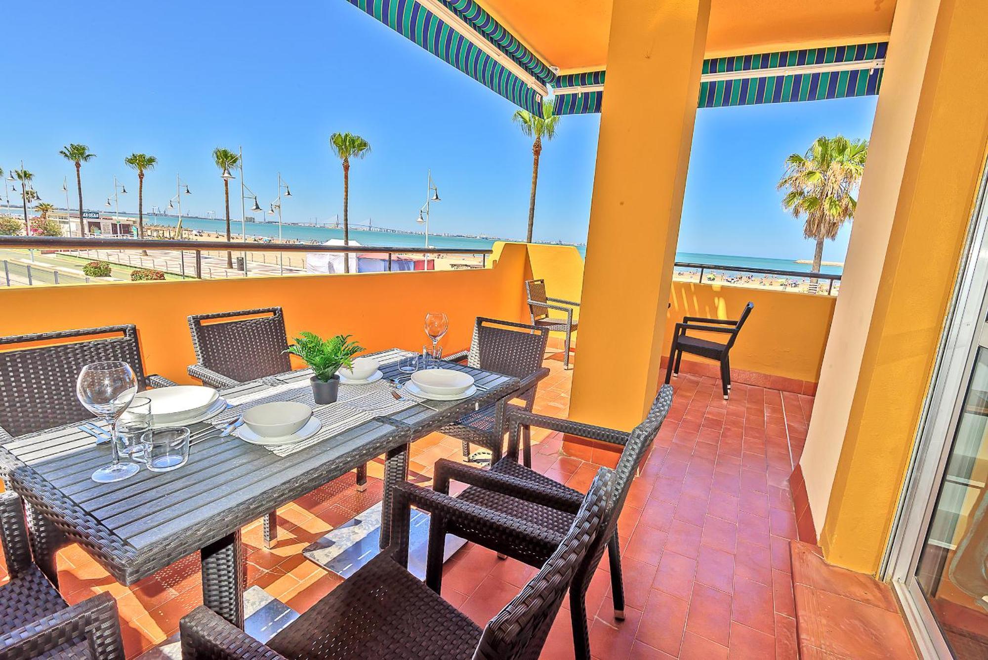 Beachfront Duplex 1ª Linea & Terraces Oceanfront El Puerto de Santa Maria Ngoại thất bức ảnh